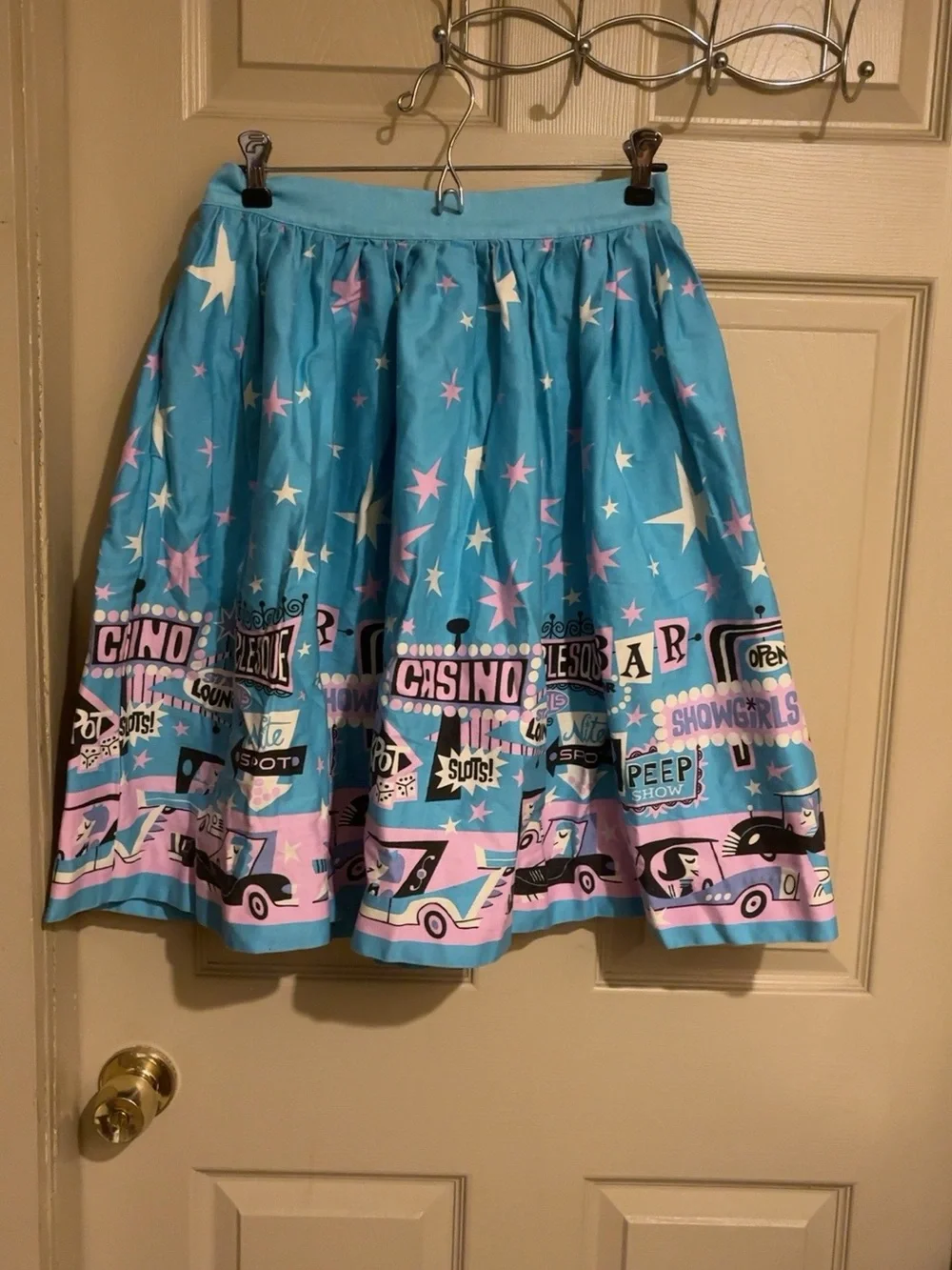 Vintage Pinup Couture Star Print A-Line Skirt